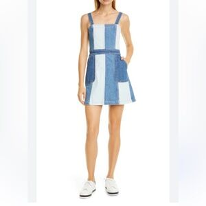 Alice + Olivia Denim Patchwork Dress